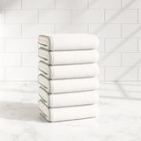 Cotton Border-Stitched 6-Piece Towel Set - Valery Collection