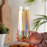 Luster Stemless Champagne Flutes, Set of 2