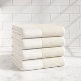 Cotton Linen-Like Border 6-Piece Towel Set - Priya Collection