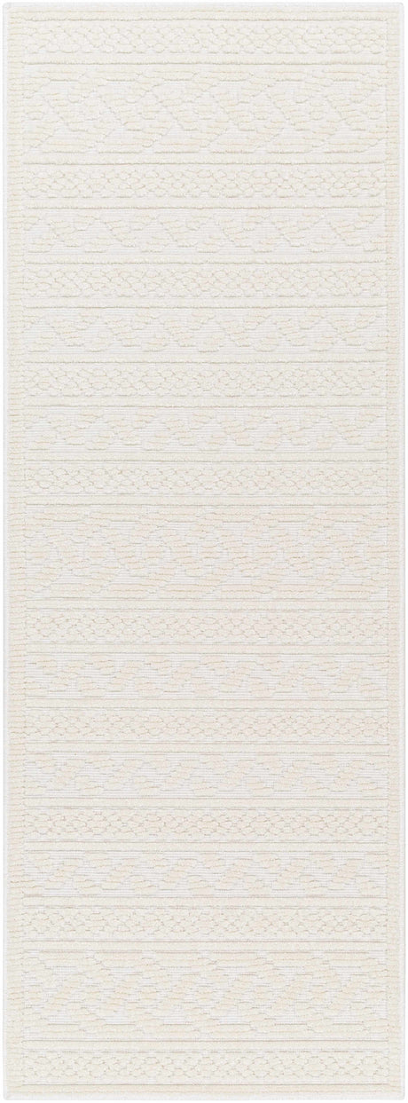Fadey White 3D Washable Rug