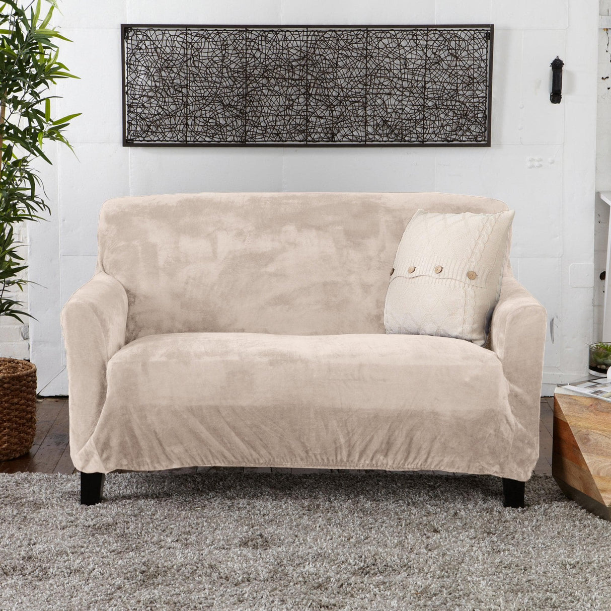 Velvet Stretch Slipcover - Gale Collection