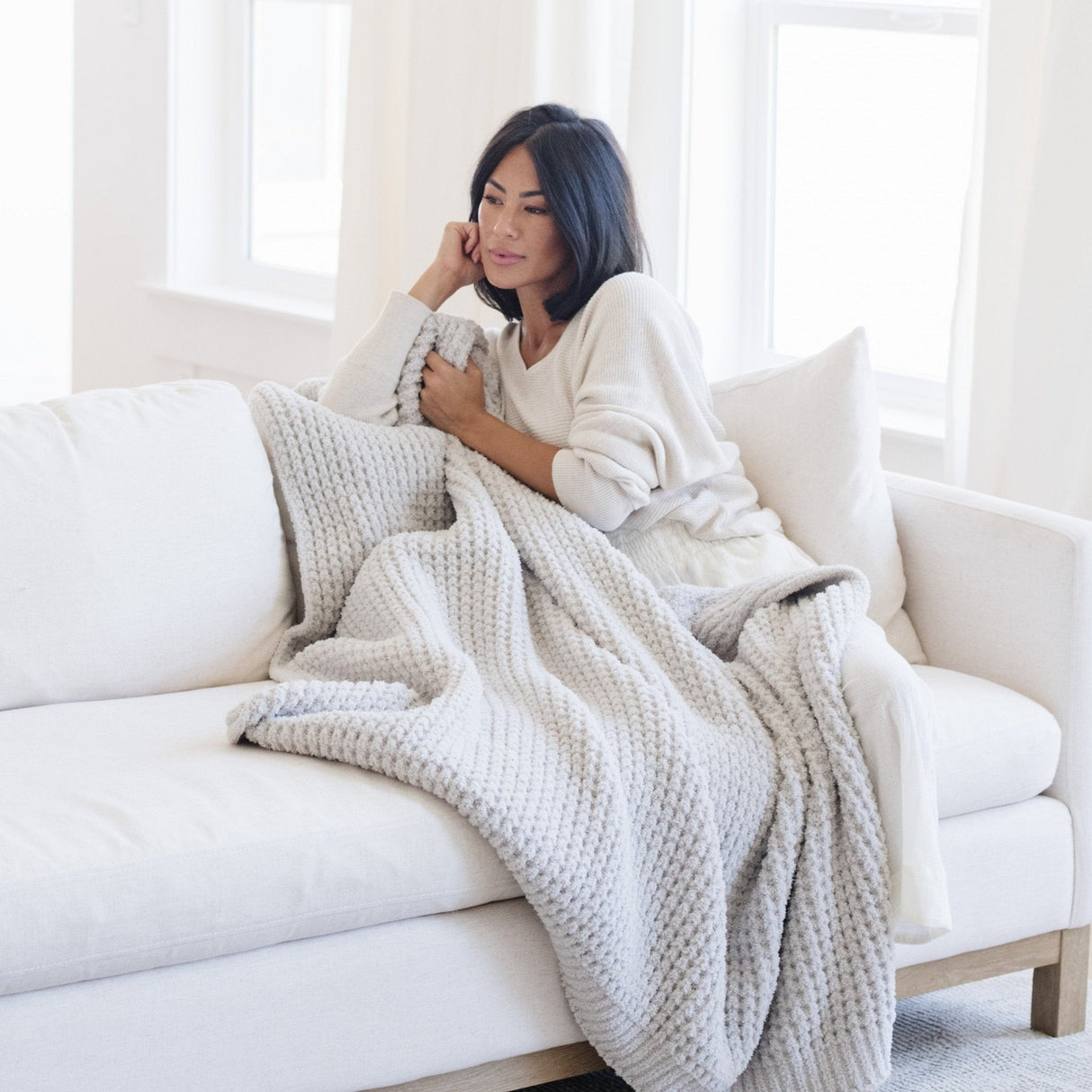 Waffle Knit Throw Blankets