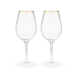Gilded Stemmed Wine Glasses
