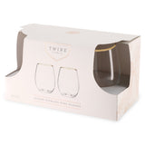 Gilded Stemless Wine Glasses