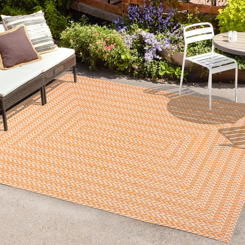 Chevron-Modern-Concentric-Squares-Indoor/Outdoor-Area-Rug-Rugs