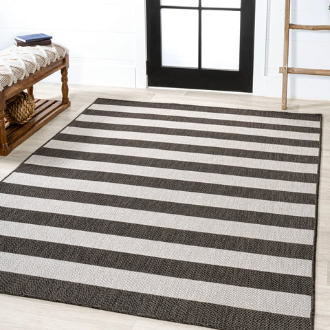 Two-Tone-Wide-Stripe-Indoor/Outdoor-Area-Rug-Rugs