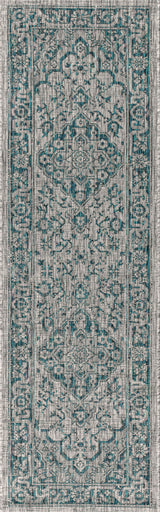 Boho-Medallion-Textured-Weave-Indoor/Outdoor-Area-Rug-Rugs