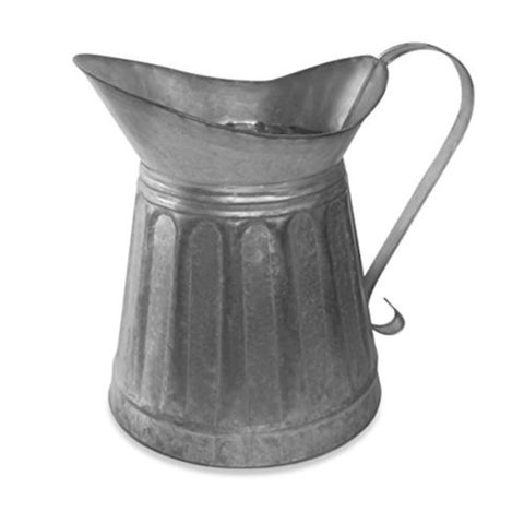 Vintage-Style-Galvanized-Metal-Milk-Pitcher-Decorative-Vases